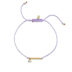 Gold & Enamel Mini Elephant Cord Bracelet