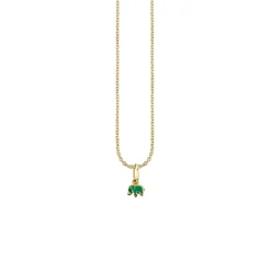 Gold & Enamel Mini Elephant Charm