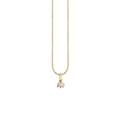 Gold & Enamel Mini Elephant Charm