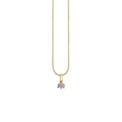 Gold & Enamel Mini Elephant Charm