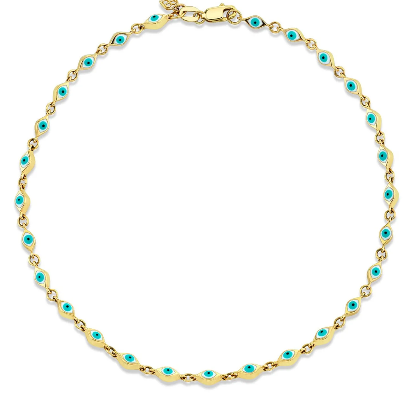Gold & Enamel Mini Eye Anklet