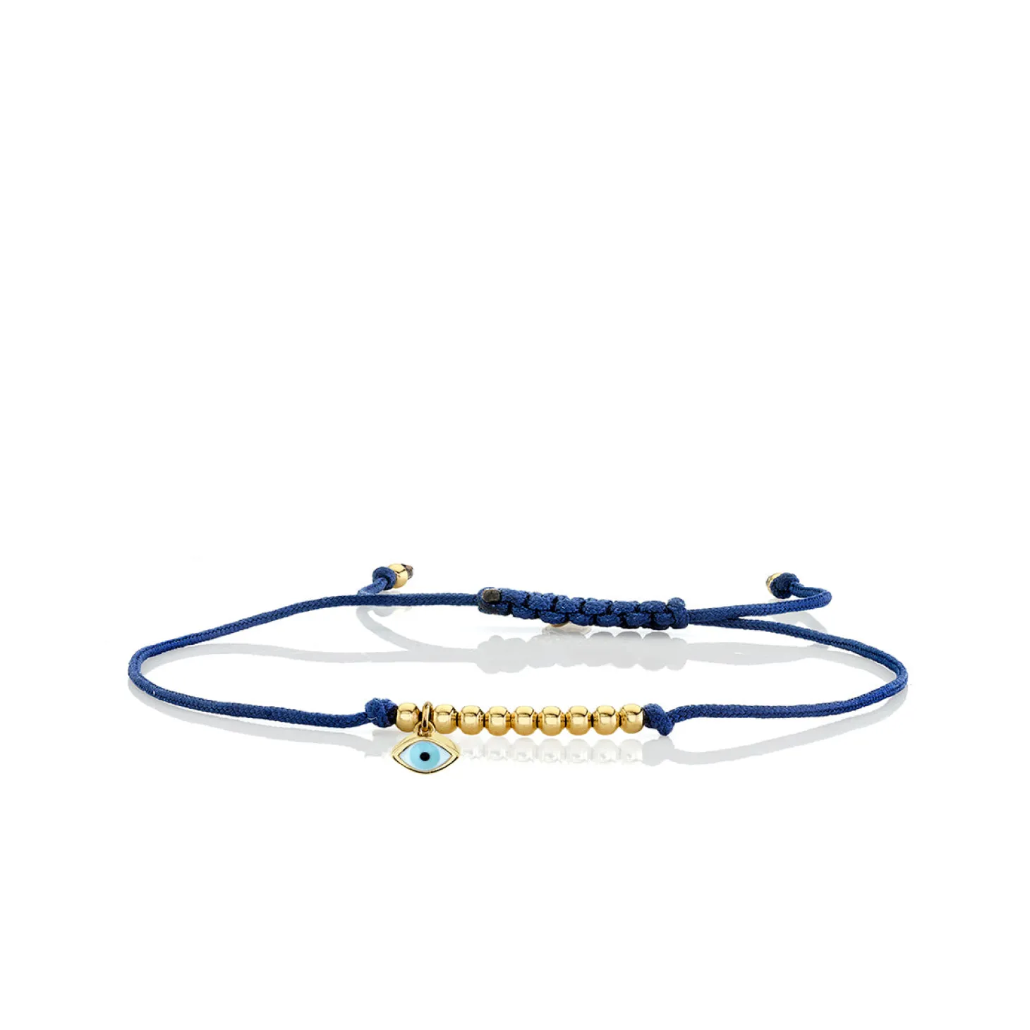 Gold & Enamel Mini Eye Cord Bracelet