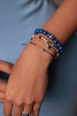 Gold & Enamel Mini Eye Cord Bracelet