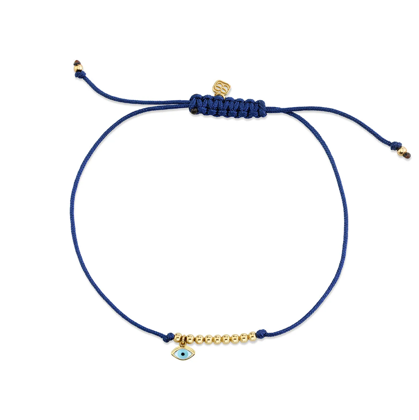 Gold & Enamel Mini Eye Cord Bracelet