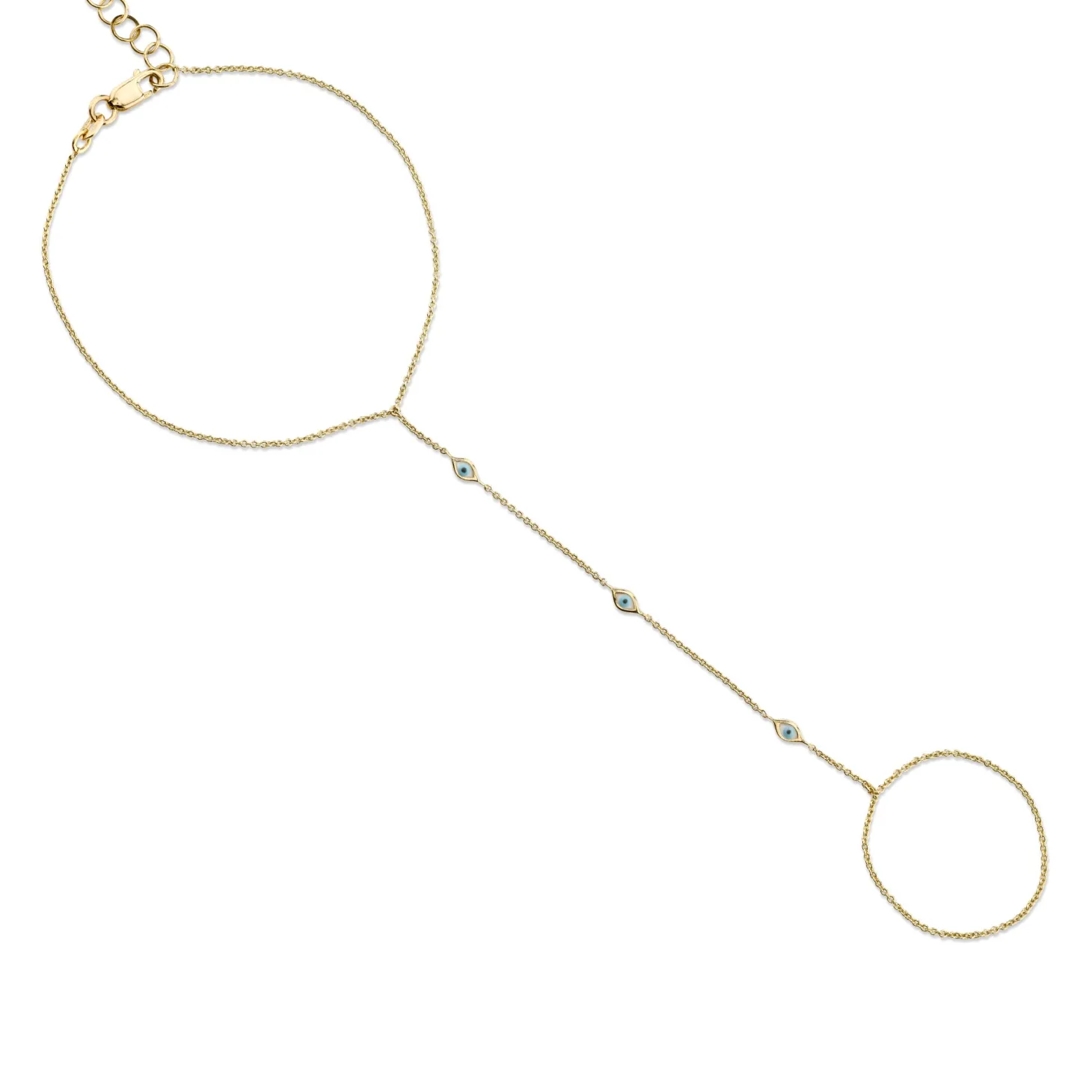 Gold & Enamel Mini Eye Princess Bracelet