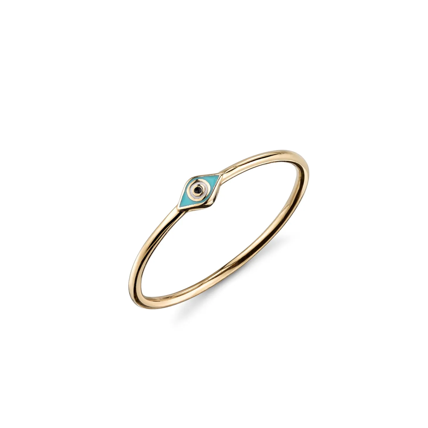 Gold & Enamel Mini Eye Ring