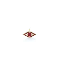 Gold & Enamel Mini Eye Stud