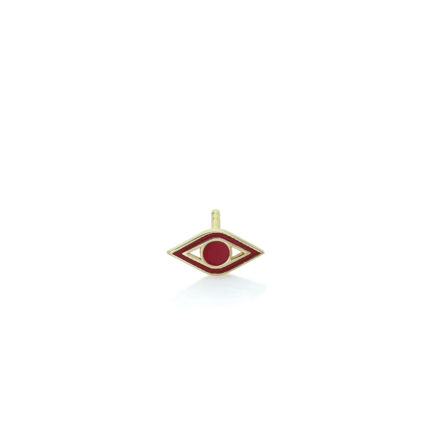 Gold & Enamel Mini Eye Stud
