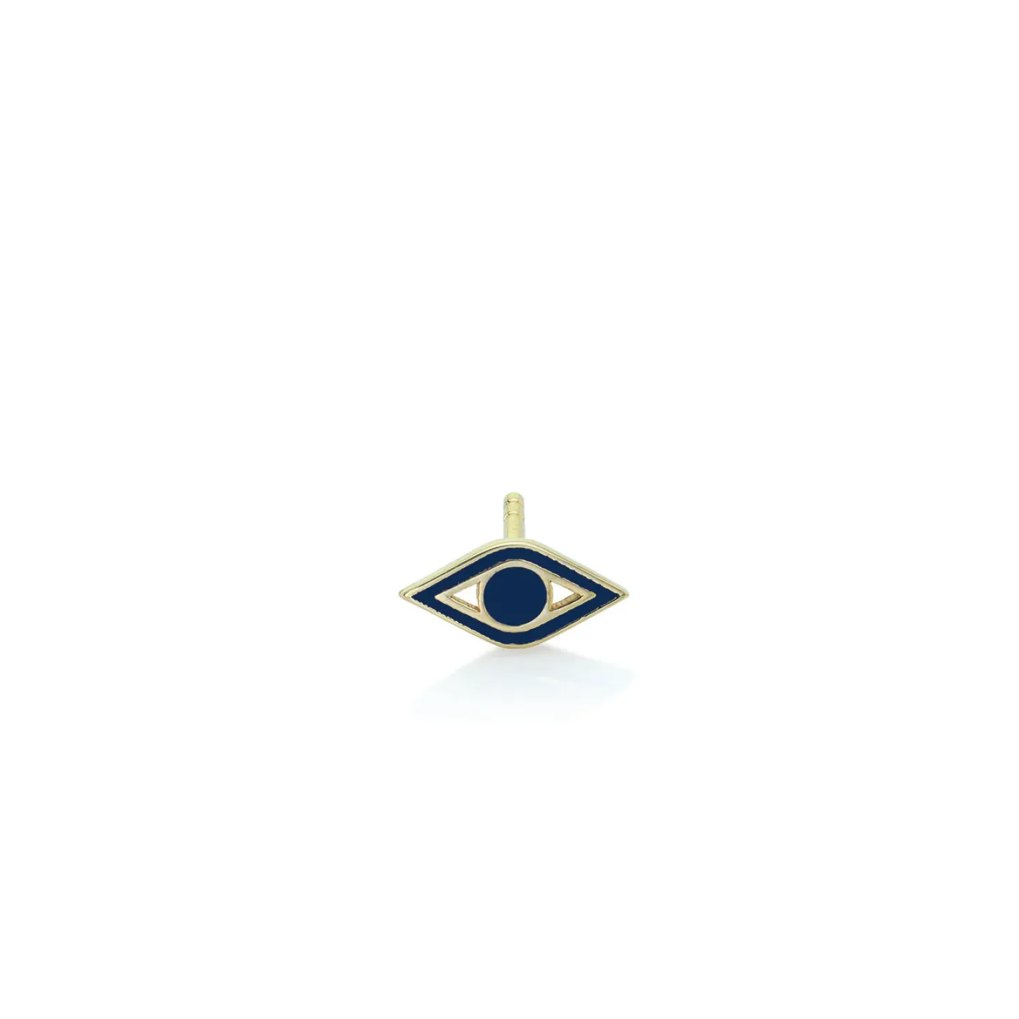 Gold & Enamel Mini Eye Stud