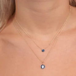 Gold & Enamel Mini Happy Face Necklace