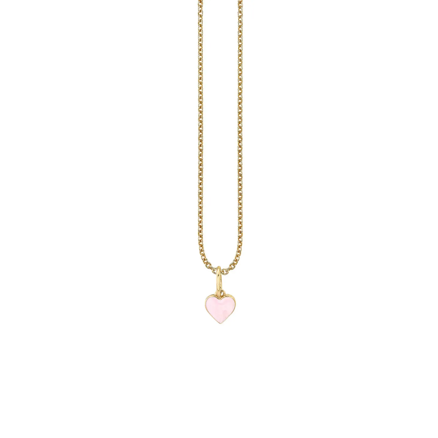 Gold & Enamel Mini Heart Charm