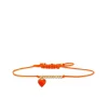 Gold & Enamel Mini Heart Cord Bracelet