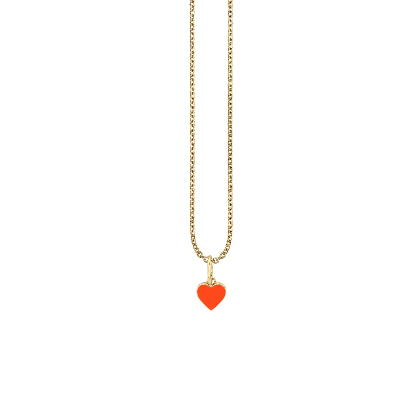 Gold & Enamel Mini Heart Charm