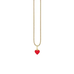 Gold & Enamel Mini Heart Charm
