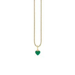 Gold & Enamel Mini Heart Charm
