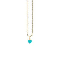 Gold & Enamel Mini Heart Charm