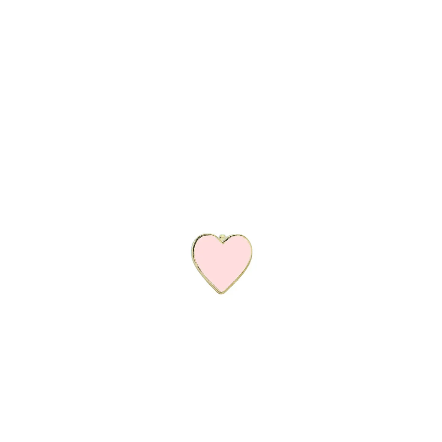 Gold & Enamel Mini Heart Stud