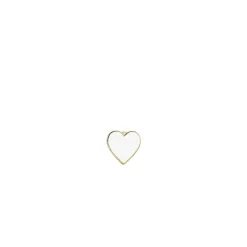 Gold & Enamel Mini Heart Stud