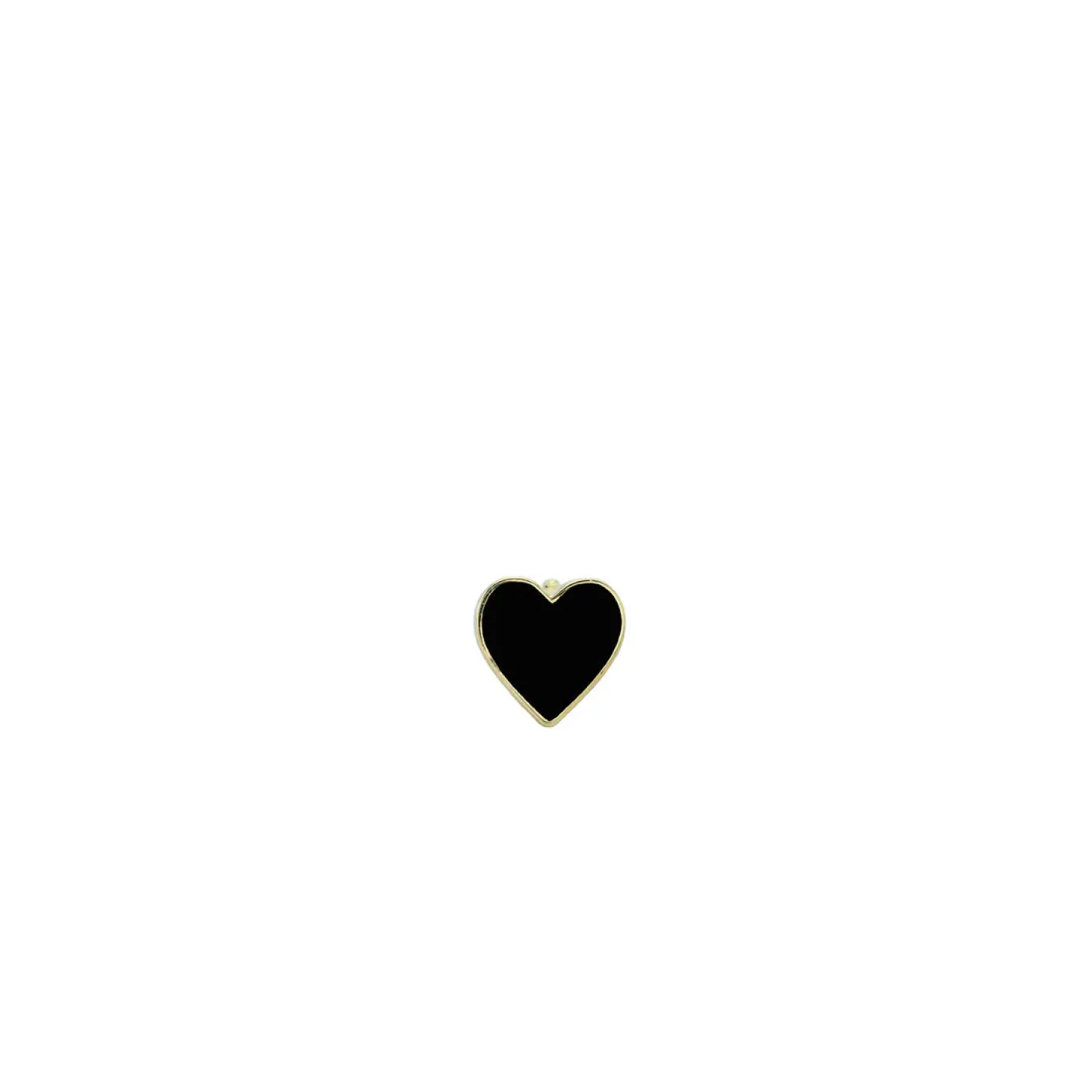 Gold & Enamel Mini Heart Stud