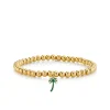 Gold & Enamel Palm Tree on Gold Beads