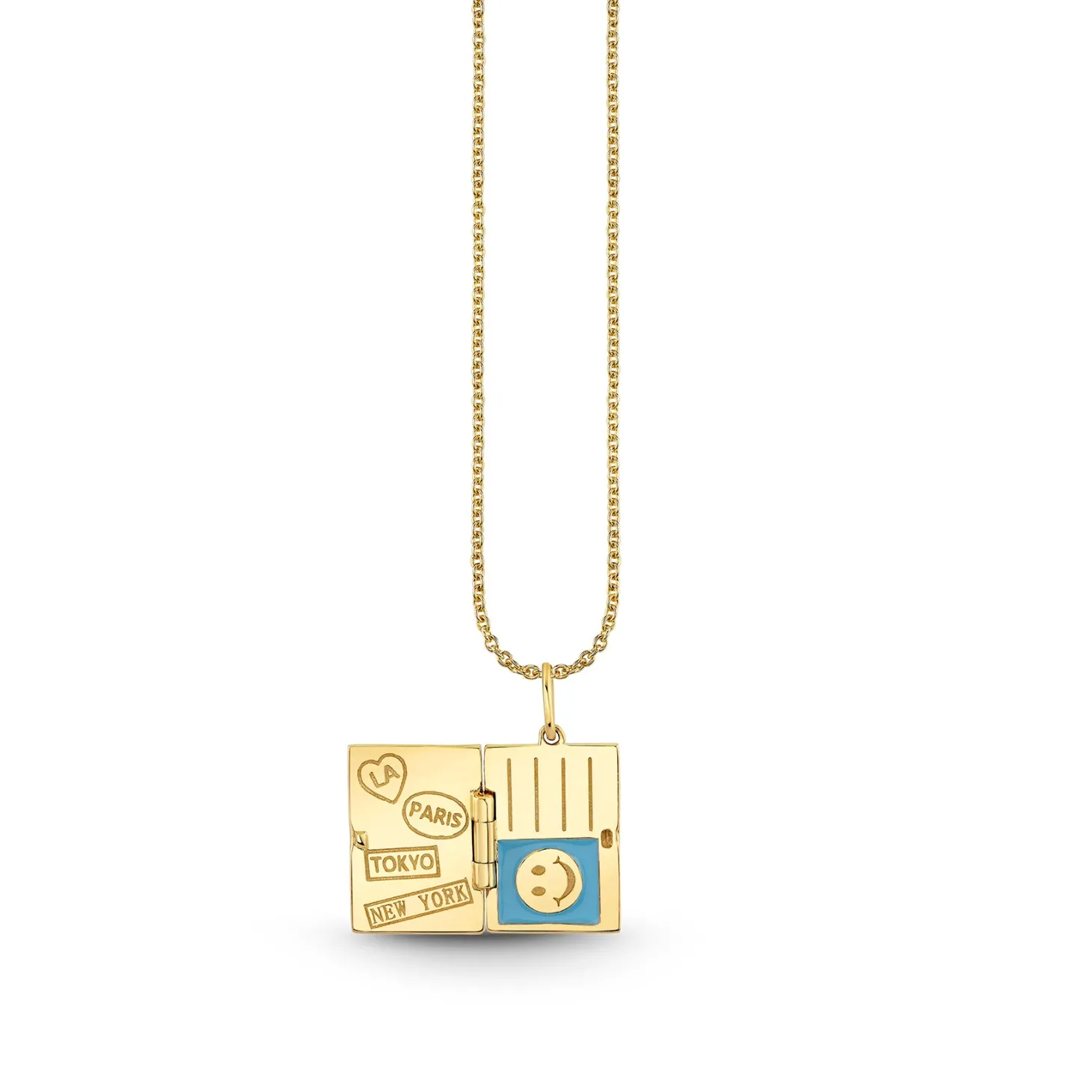 Gold & Enamel Passport Charm