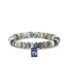 Gold & Enamel Passport On AB Dendrite Opal
