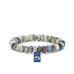 Gold & Enamel Passport On AB Dendrite Opal