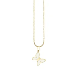 Gold & Enamel Small Butterfly Charm