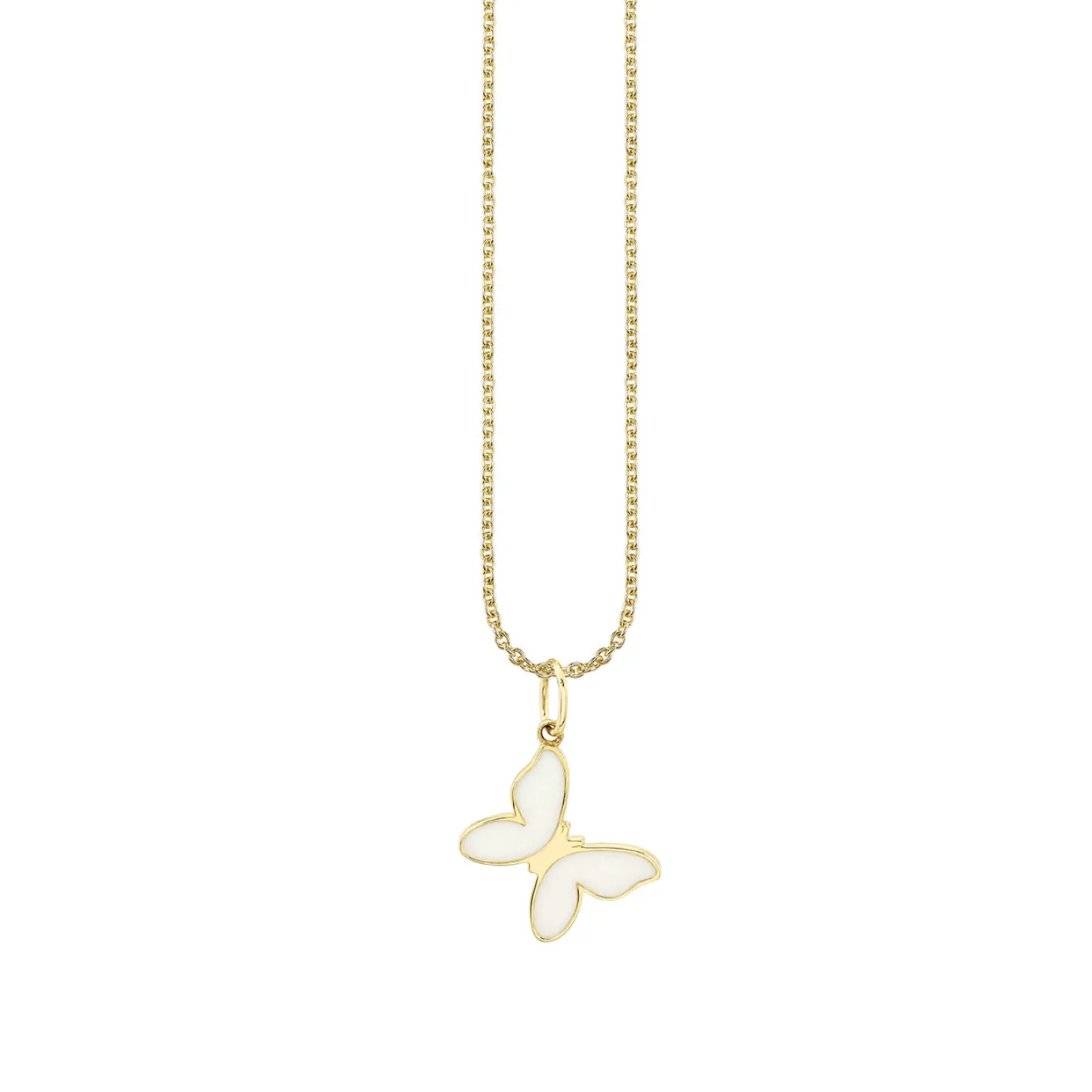 Gold & Enamel Small Butterfly Charm