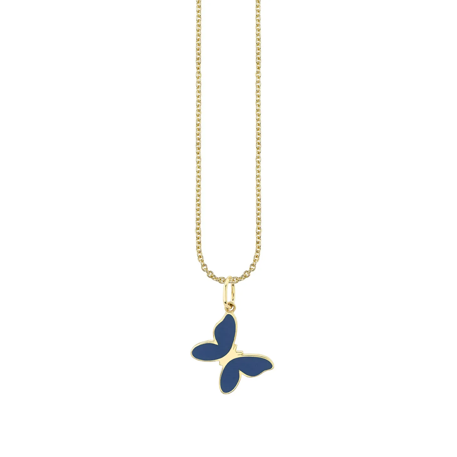 Gold & Enamel Small Butterfly Charm