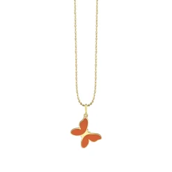 Gold & Enamel Small Butterfly Charm