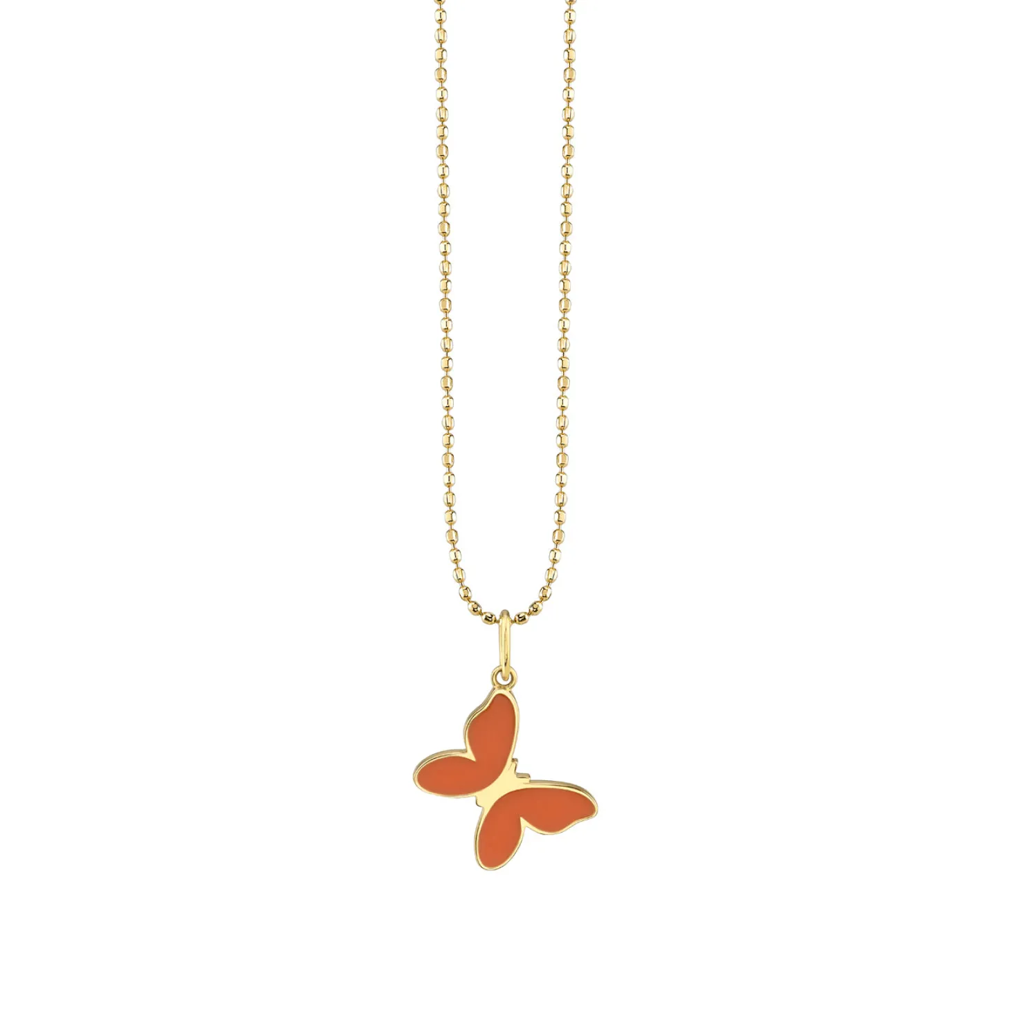 Gold & Enamel Small Butterfly Charm