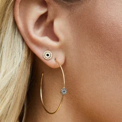 Gold & Enamel Small Eye Stud