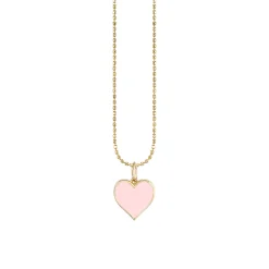 Gold & Enamel Small Heart Charm