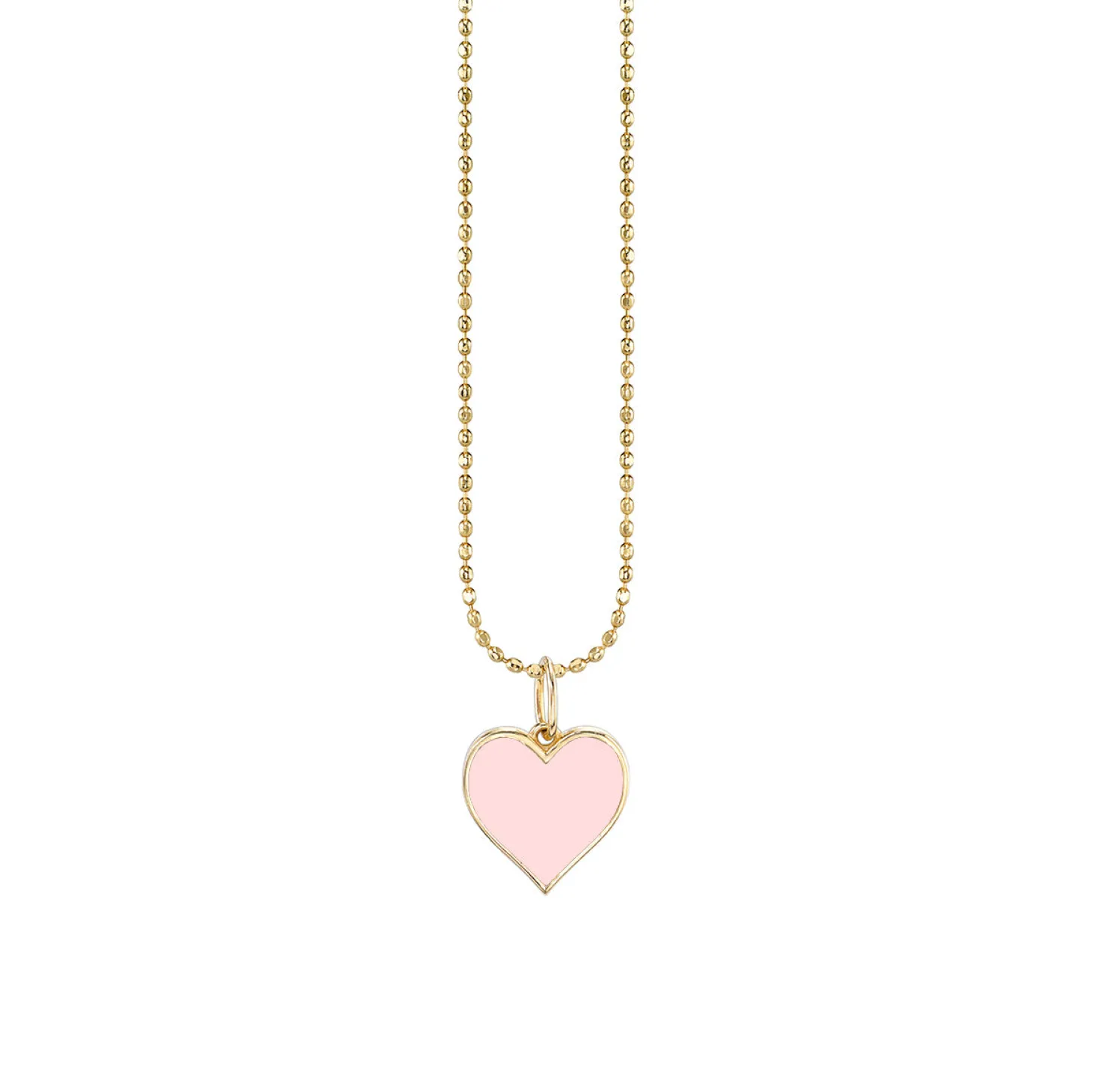 Gold & Enamel Small Heart Charm