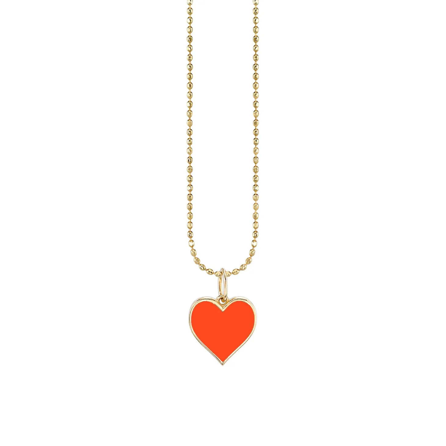 Gold & Enamel Small Heart Charm