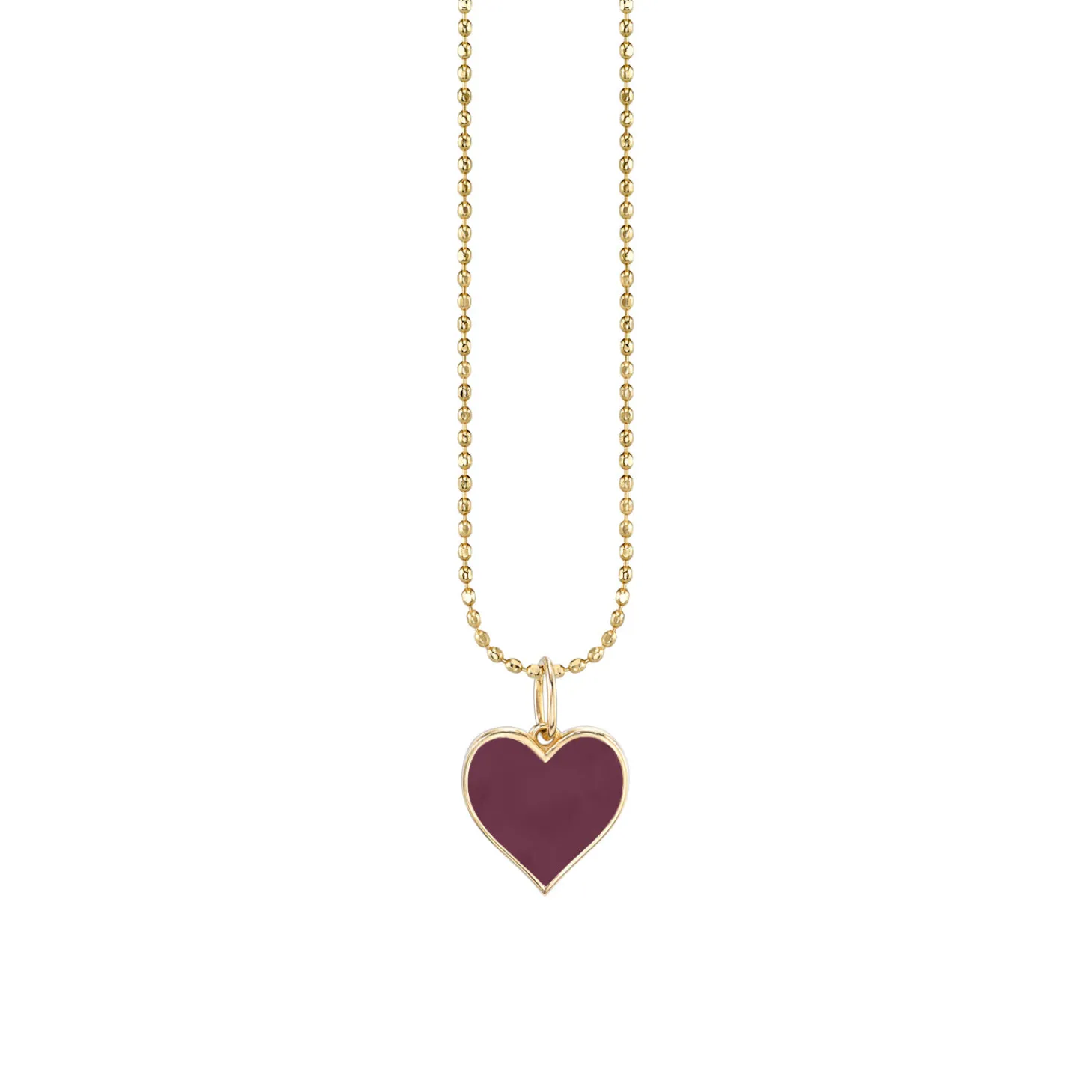 Gold & Enamel Small Heart Charm