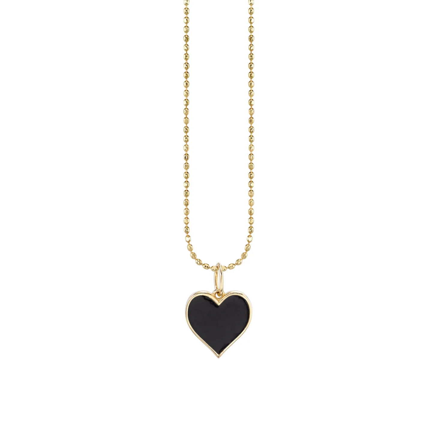 Gold & Enamel Small Heart Charm