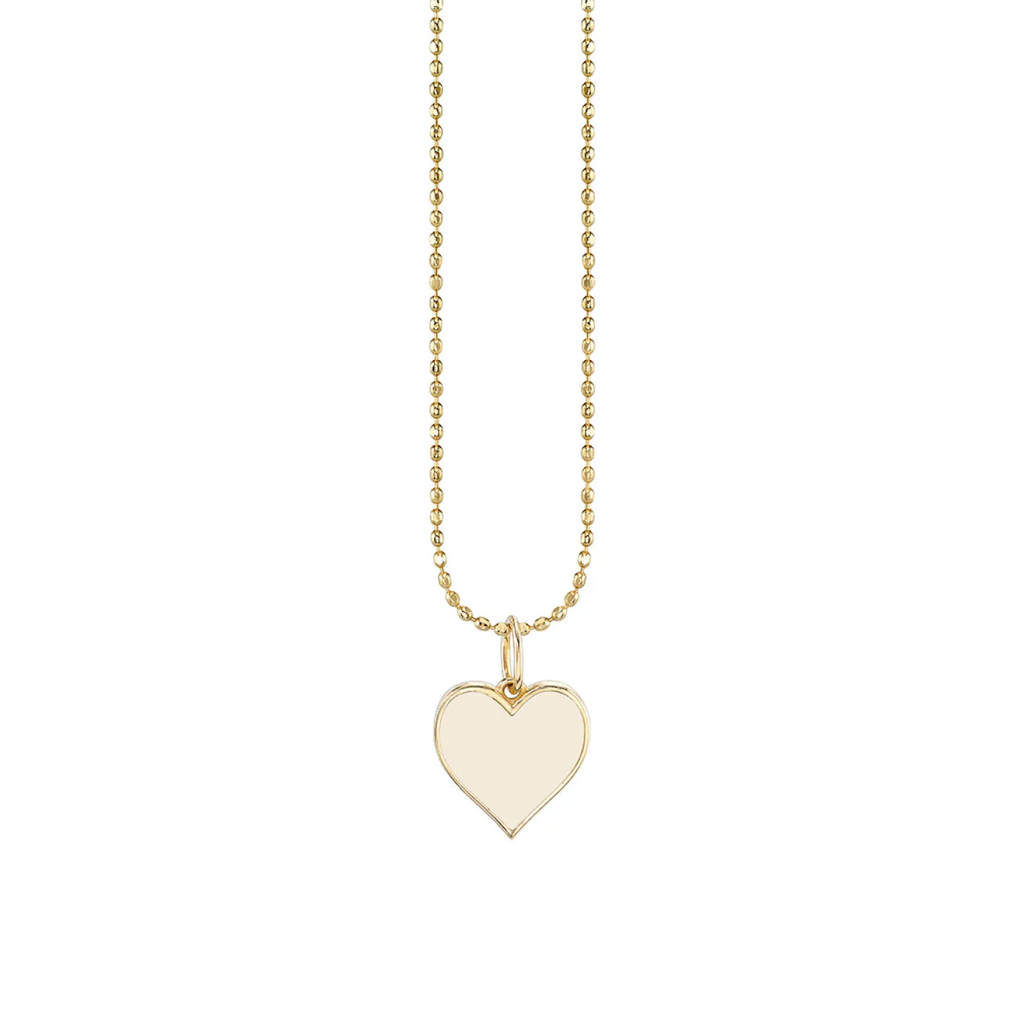 Gold & Enamel Small Heart Charm