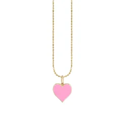 Gold & Enamel Small Heart Charm