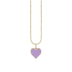 Gold & Enamel Small Heart Charm