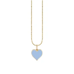 Gold & Enamel Small Heart Charm