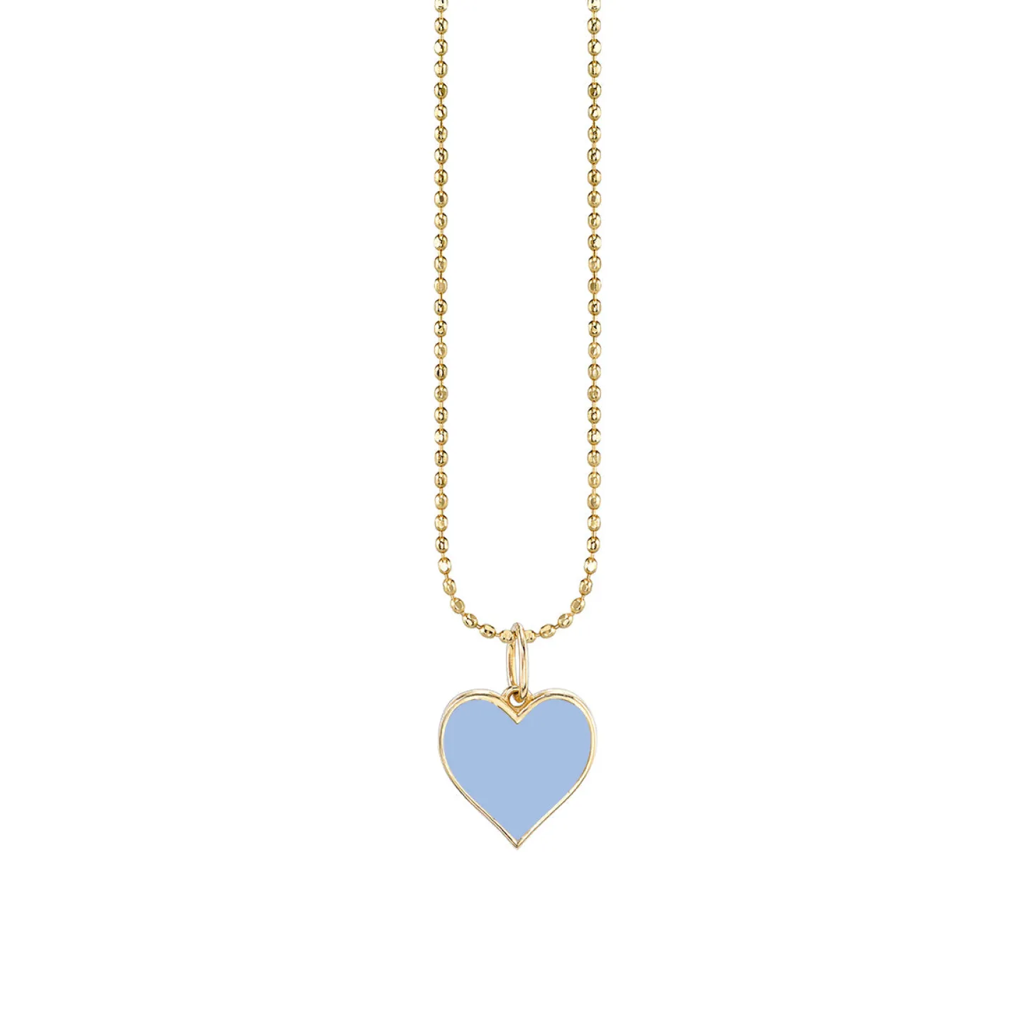 Gold & Enamel Small Heart Charm