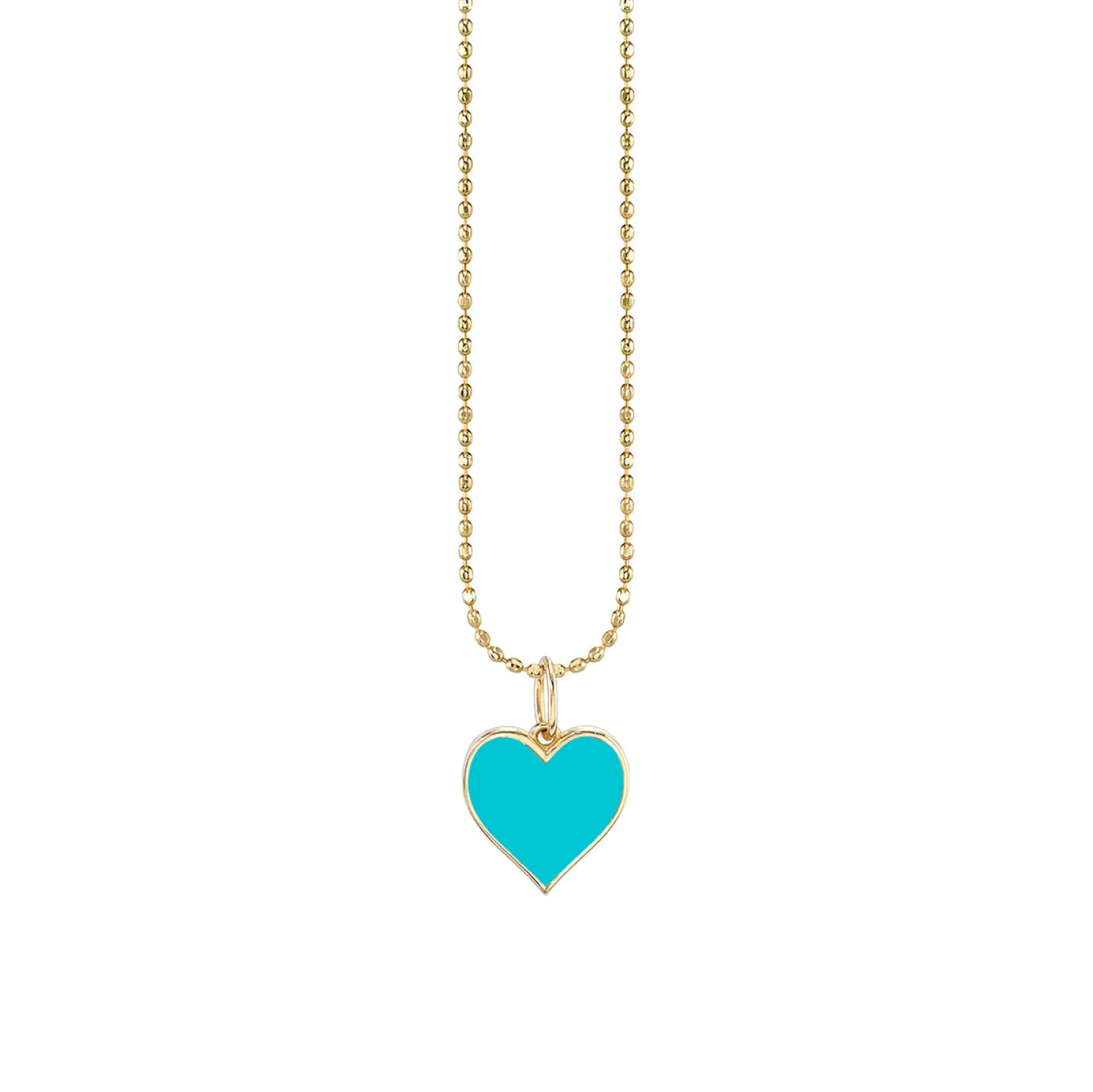 Gold & Enamel Small Heart Charm