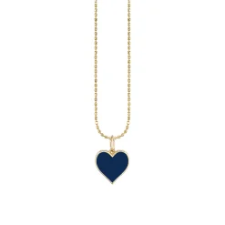 Gold & Enamel Small Heart Charm