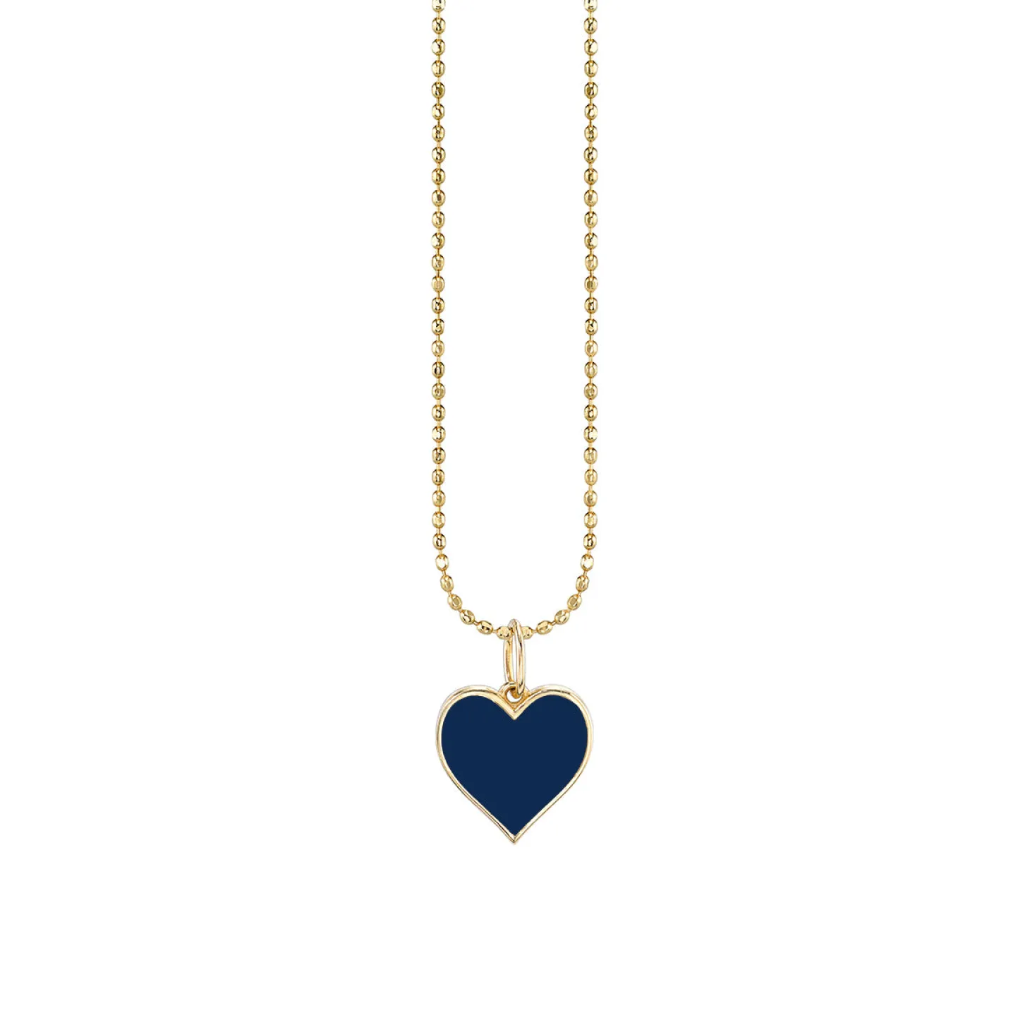 Gold & Enamel Small Heart Charm