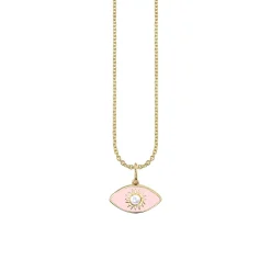 Gold & Enamel Sunburst Eye Charm