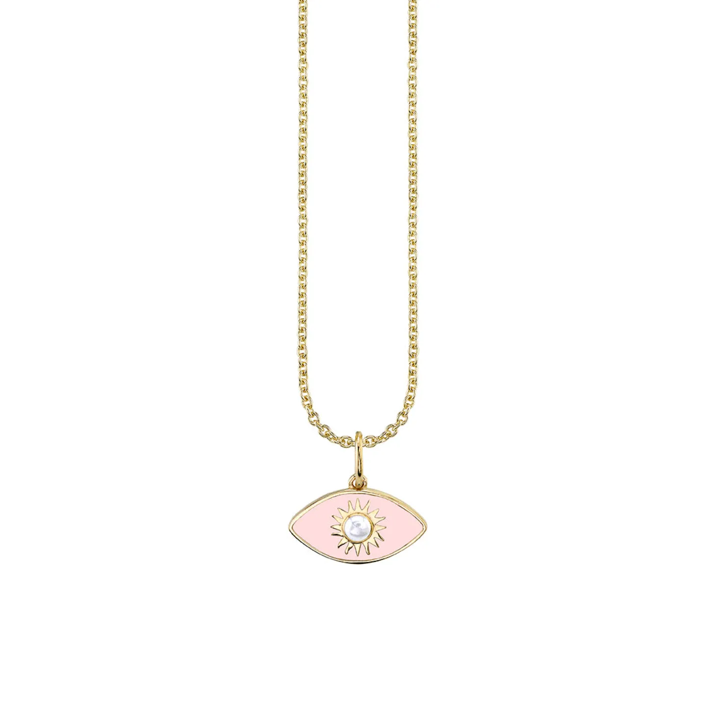 Gold & Enamel Sunburst Eye Charm