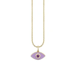 Gold & Enamel Sunburst Eye Charm