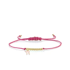 Gold & Enamel Tiny Chai Cord Bracelet